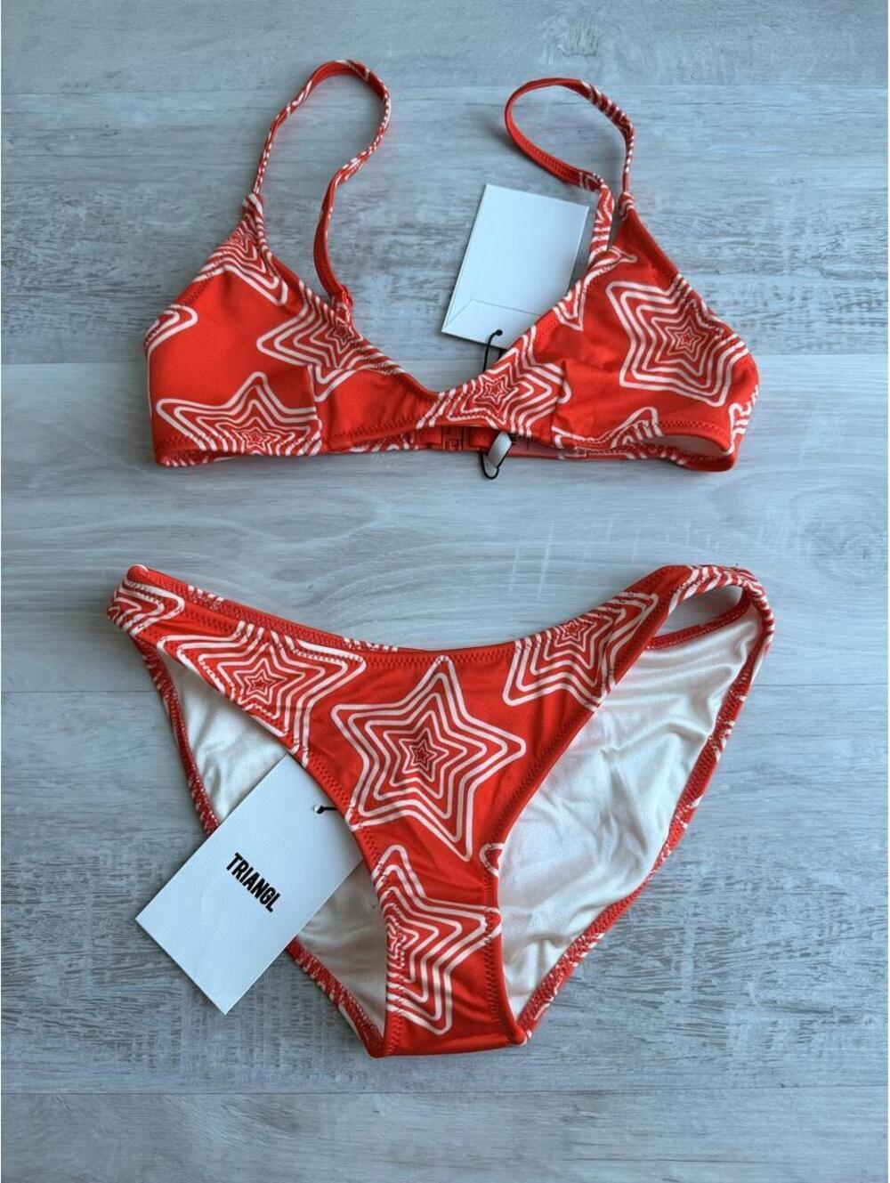 Triangl Women's Orange and Red Bikinis-and-tankini-set